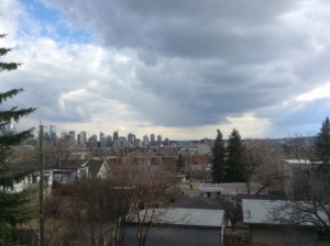 Studio view facing South overlooking Calgary City Centre