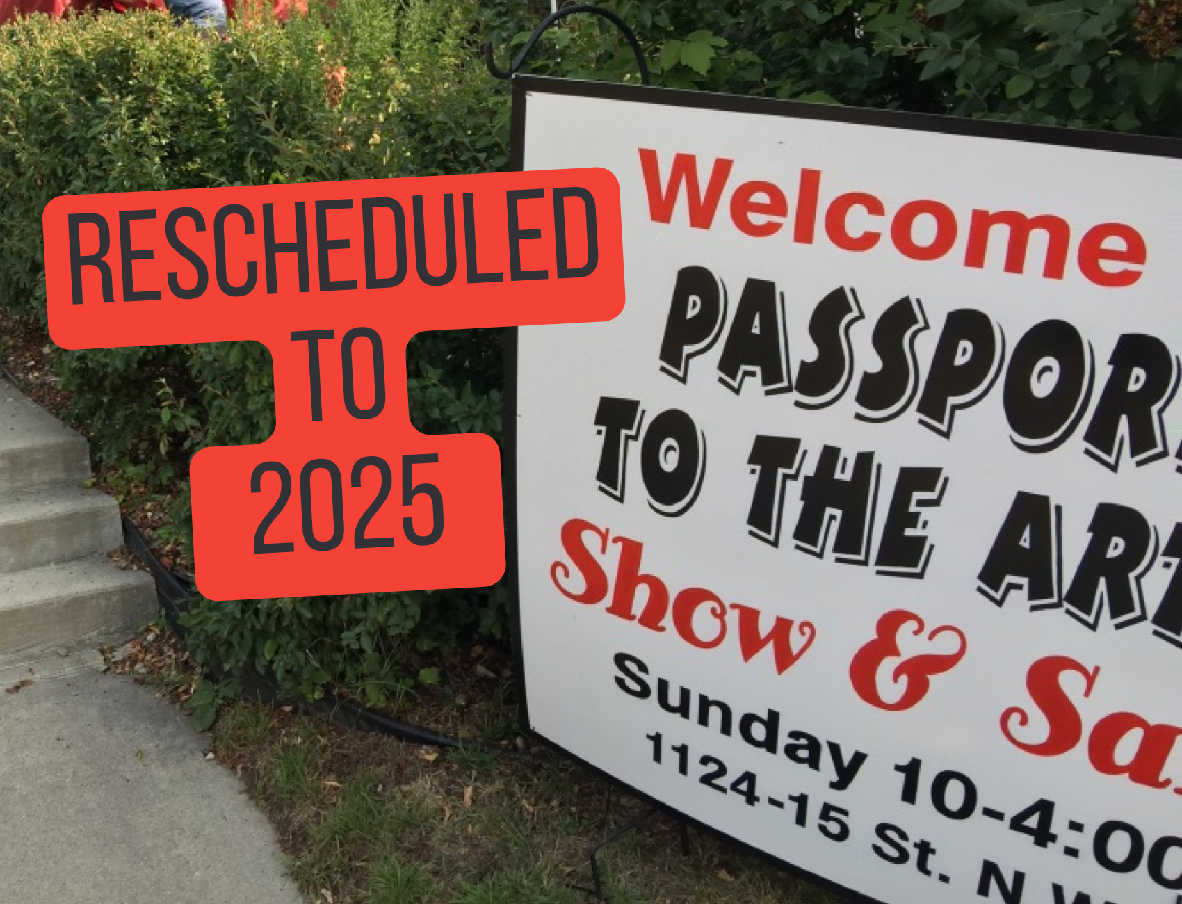 Reschedule Show & Sale to 2025
