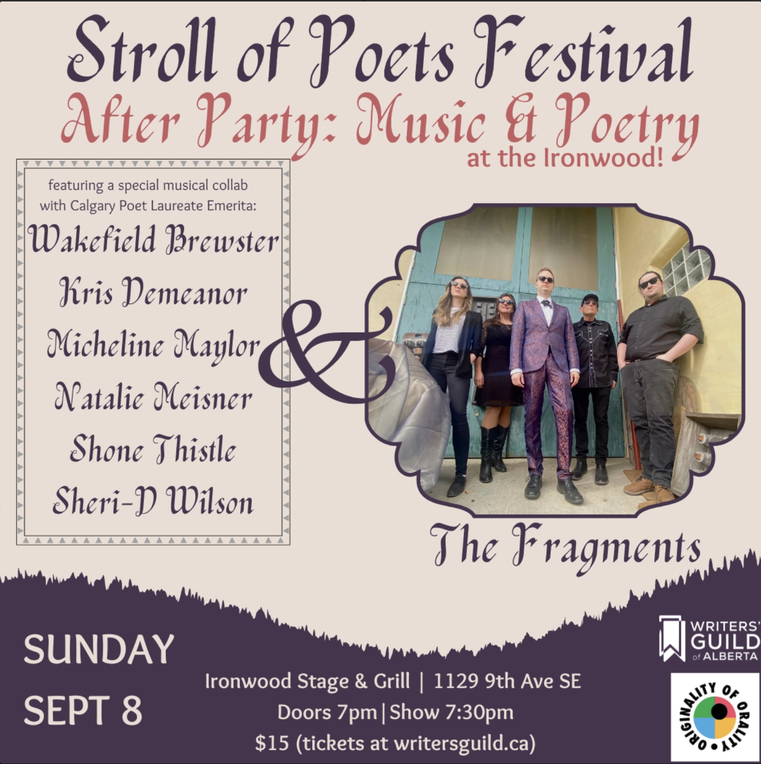 Stroll of Poets — Afterparty: Music and Poetry at the Ironwood